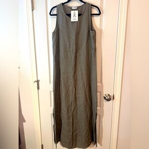 Puro Lino Maxi Linen Dress w/ pockets- size L